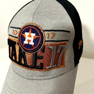 2017 Houston Astros Playoff Hat TAKE17 New Era Gold 9Forty Snapback NWOT